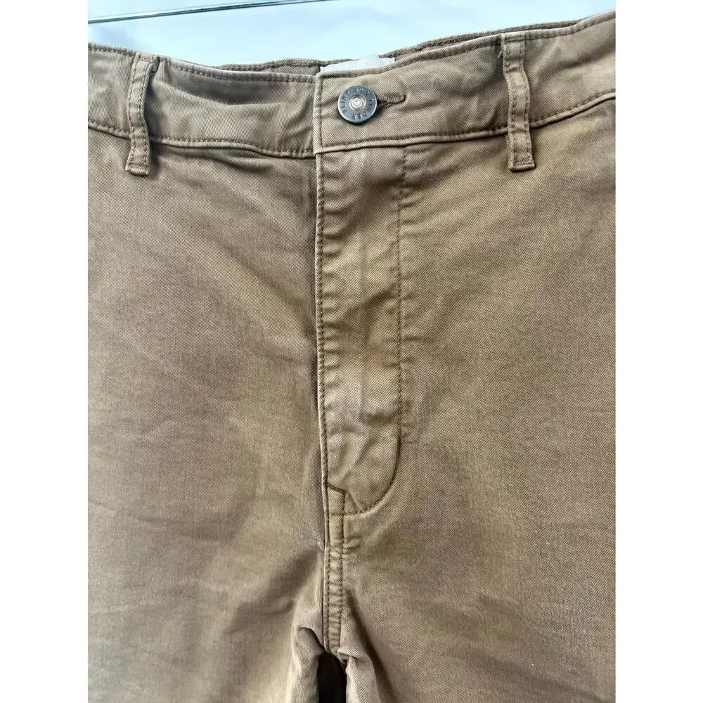Flint and Tinder Men's Brown Cotton Stretch Mid Rise Bermuda Shorts Size 32